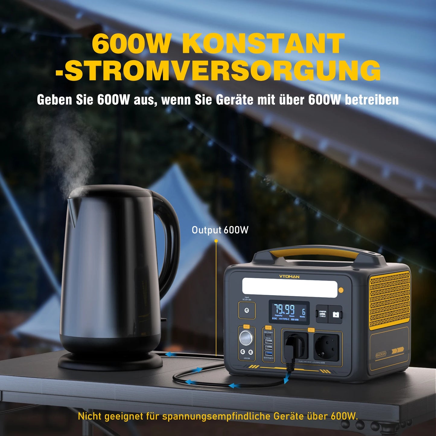 JUMP 600X Portable Power Station 299Wh Solar Generator LiFePO4 1200W Peak Power Powerstation Emergency Backup