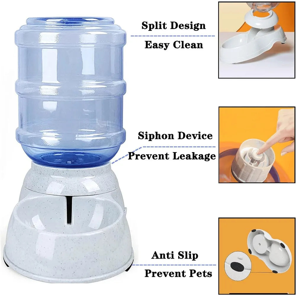 3 Gallon Gravity Dog Water Dispenser, 11L Automatic Pet Waterer for Dogs & Cats, Large Capacity Water Feeder