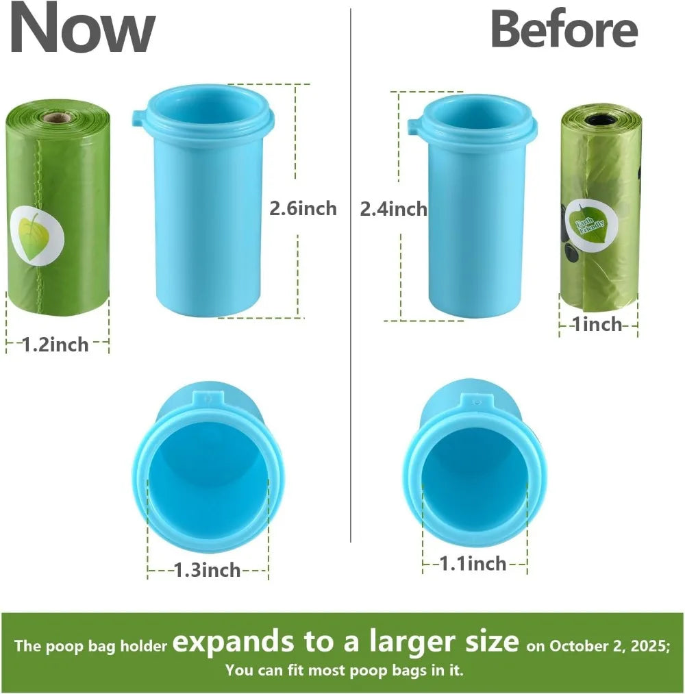 Dog Water Bottle with Food Container & Poop Bag Holder, Leak-Proof Travel Bowl, Portable Pet Dispenser for Walking Hiking, Puppy Essentials