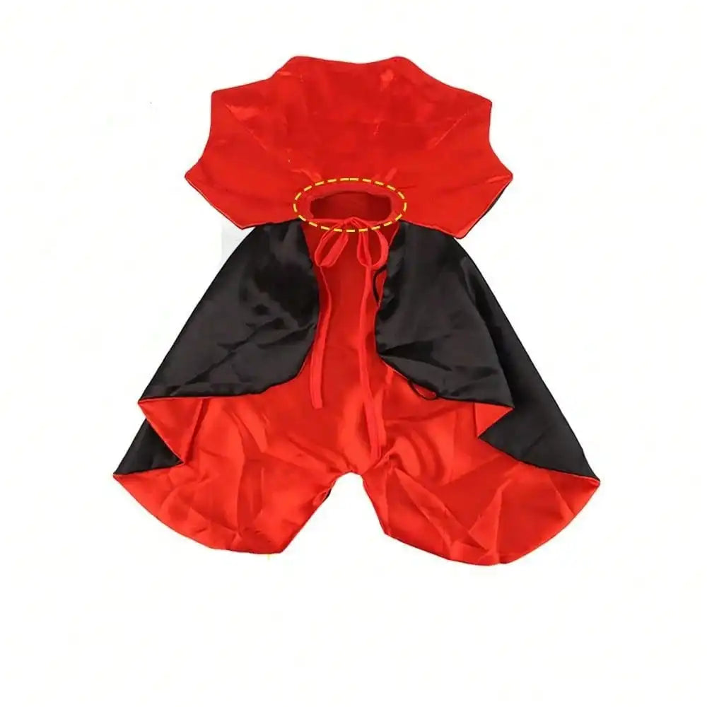 Stand-Collar Halloween Pet Costume Comfortable Adjustable Dogs Cape Pet Supplies Soft Fabric Kitten Puppy Dress Party