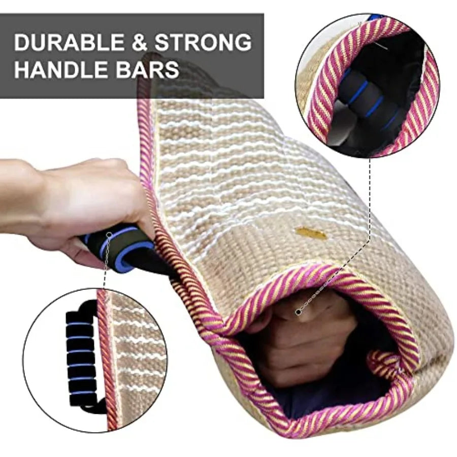 Dog Bite Training Set Dog Bite Sleeve Arm with Whip Agitation Stick, Professional Dogs Agility Training Equipment Protection
