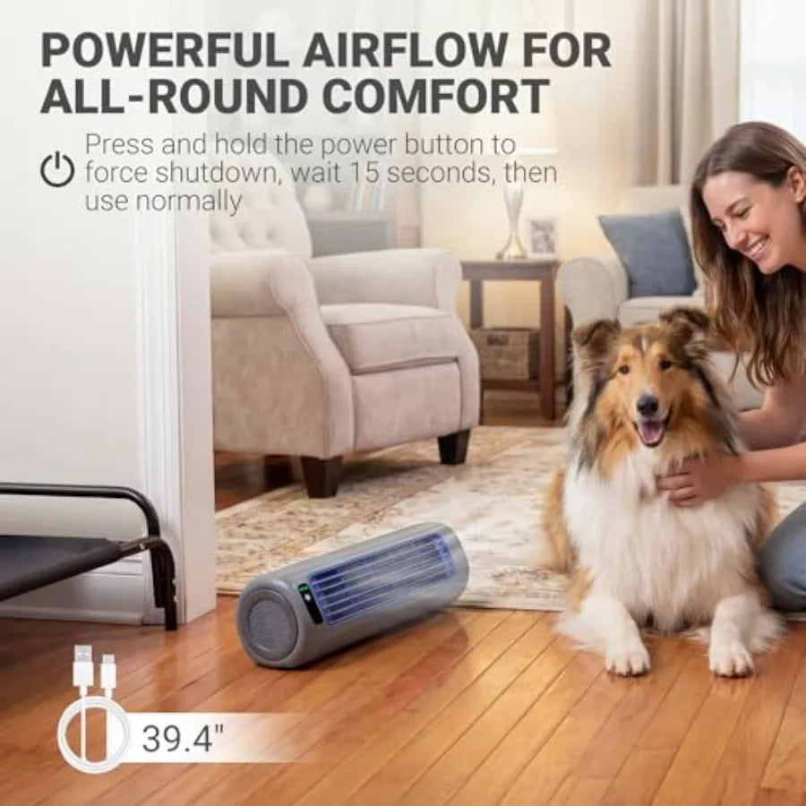 Elevated Outdoor Dog Bed with Fan - Cooling Dog Bed for Dogs Waterproof Cot Easy to Assemble 3 Wind Speed Raised Dog Bed