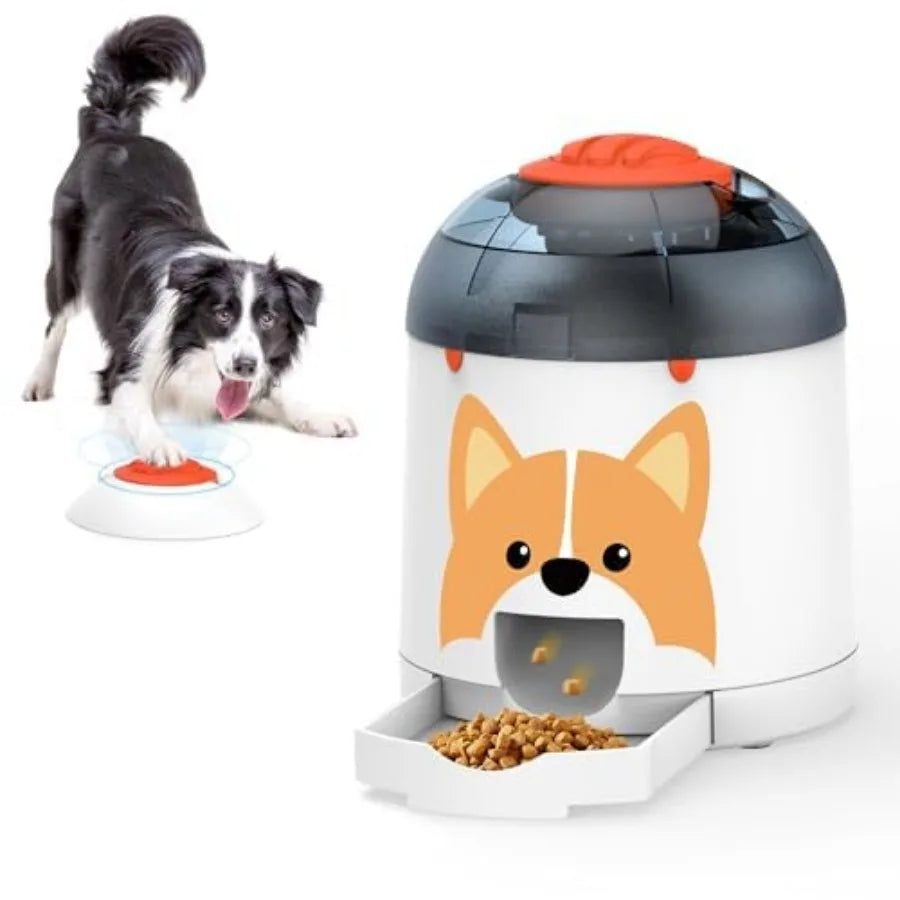 Dog Puzzle Feeder Toy, Interactive IQ Training, Electronic Treat Dispenser, Automatic Rechargeable with Remote for Food Dispensers
