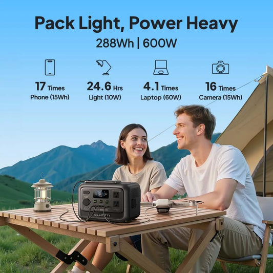 【Renew] Elite 30 V2 Portable Power Station 288Wh 600W Peak Large Capacity Solar Generator For Outdoor Camping Home Emerge