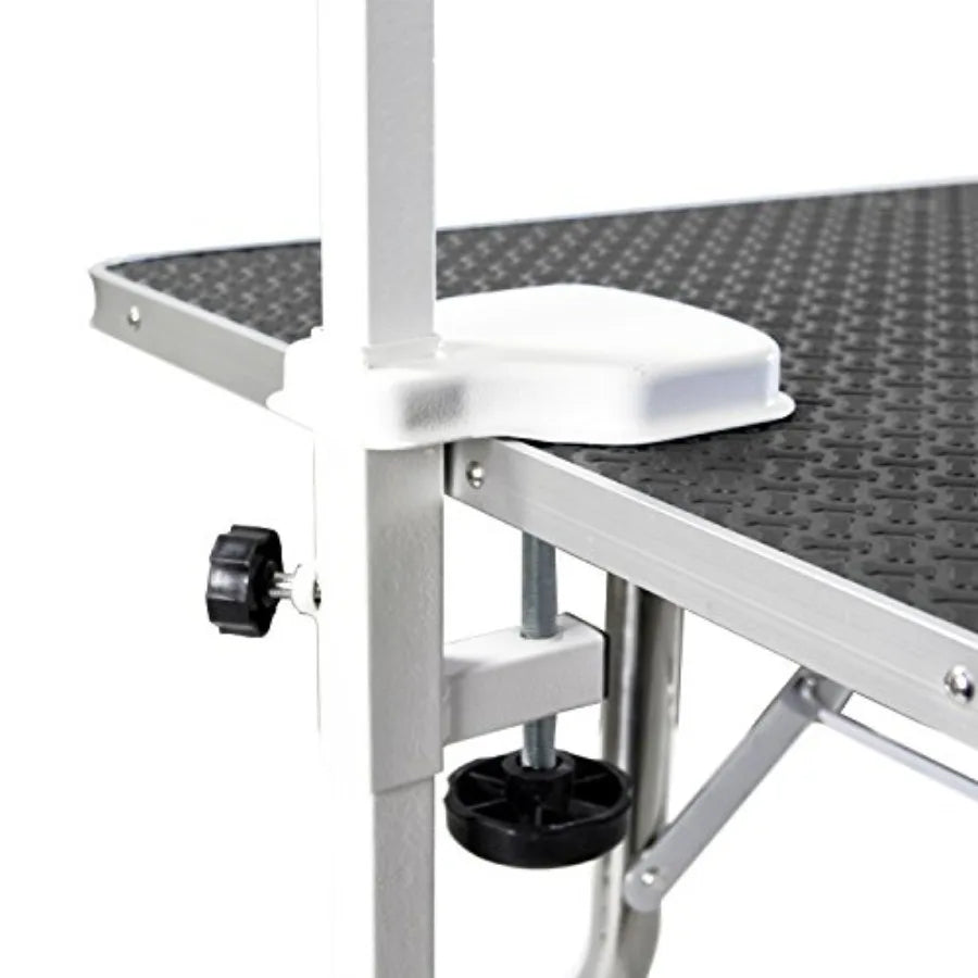 Foldable Dog Pet Grooming Table 32" Small Size Heavy Duty Stainless Steel Frame Black 32" x 21"