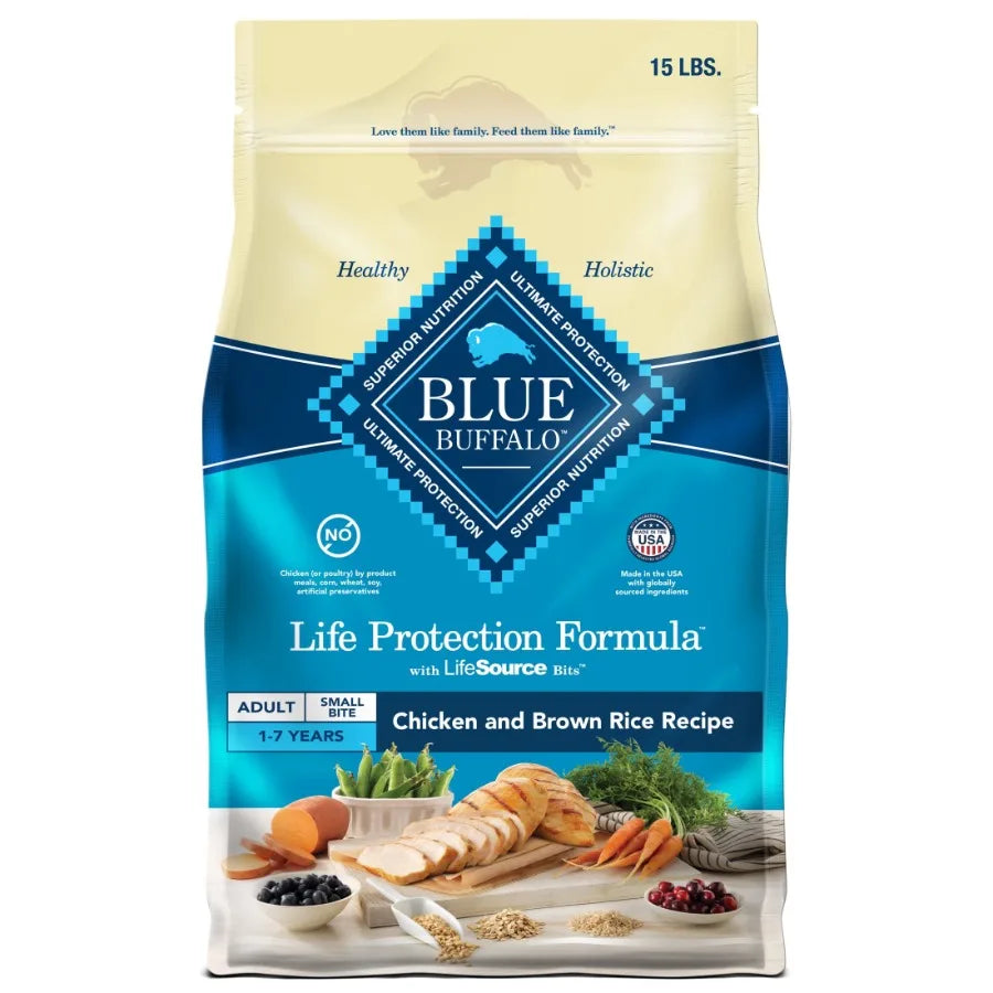 Life Protection Formula Adult Small Bite Dry Dog Food, Chicken and Brown Rice, 15 lbs