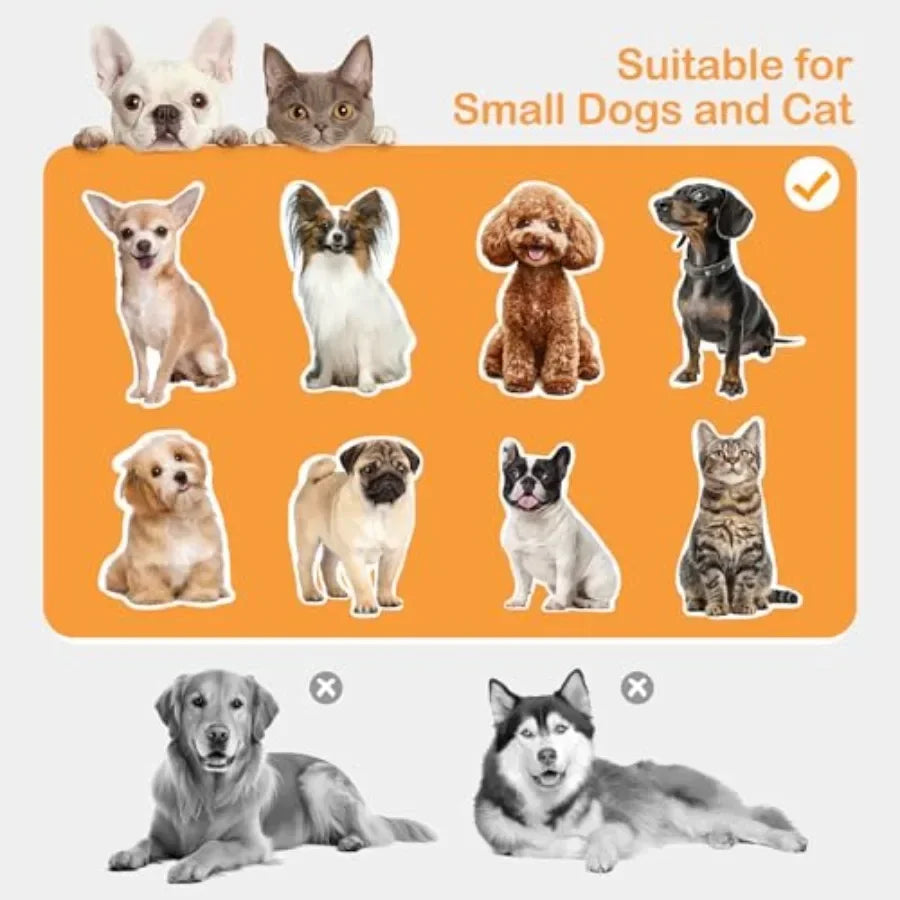 Non-Slip Dog Ramp With Extra-Wide Grey Seat, Metal Frame, Washable Cushion, for High Beds/ Couches/ Office; Ideal for Dachshunds,