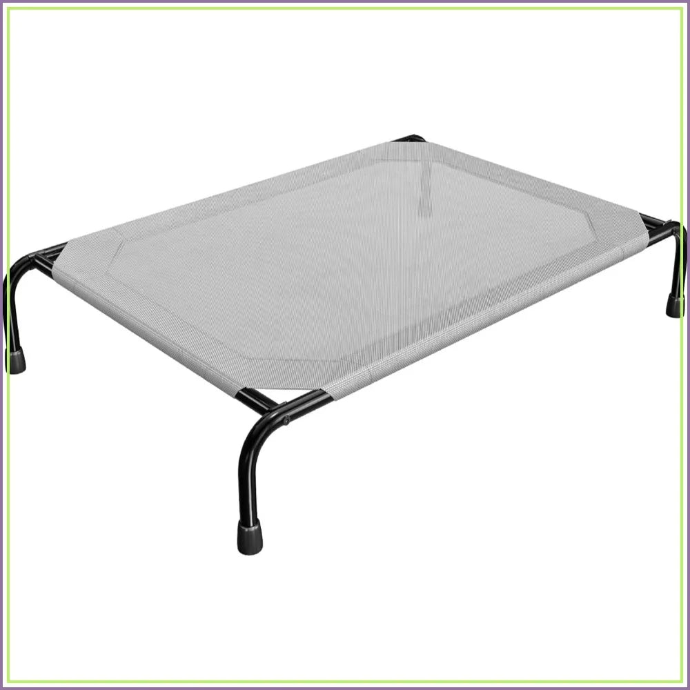 Elevated Dog Bed for Large Breeds, Waterproof Cooling Cot, 200lb Capacity, 47.75"x30.5" Grey