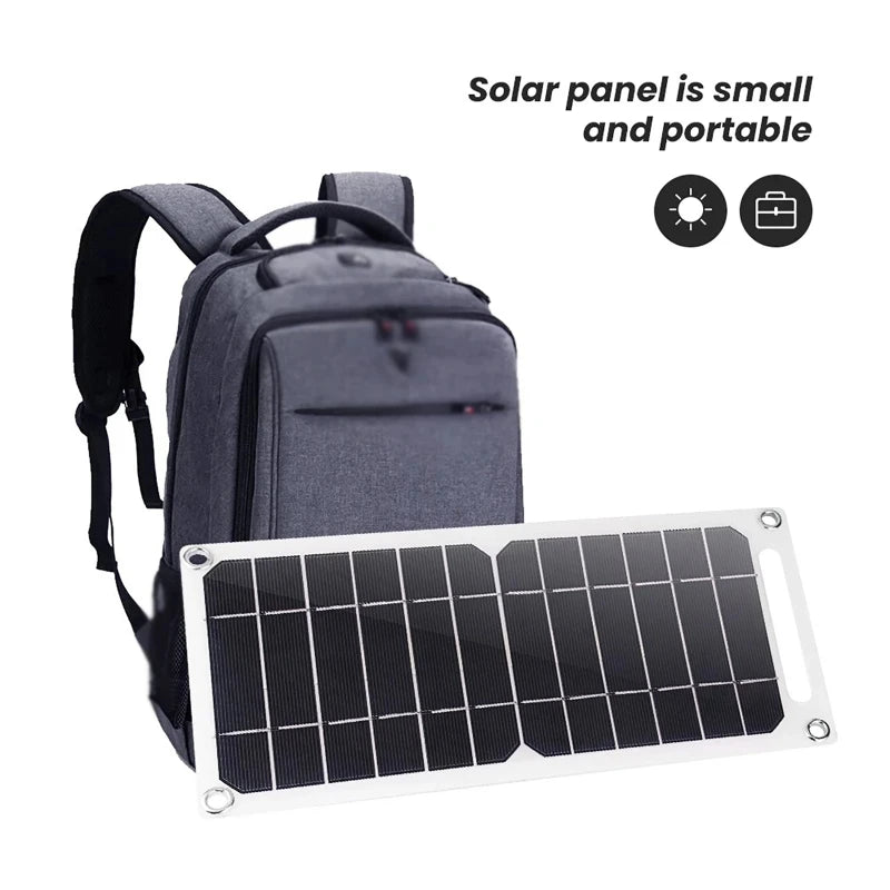 35W Portable Foldable Solar Charger Panel Dual USB Ports Fast Charging Power Bank iPhone Camping Outdoor Travel