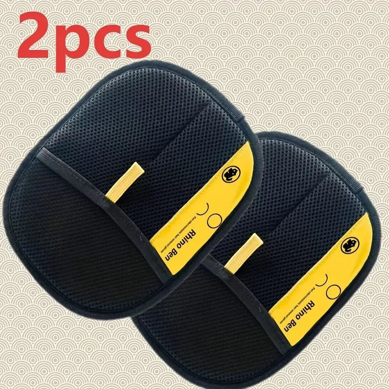 Large Polypropylene Pet Grooming Gloves Black With Yellow Accents Static Adsorb Hair Cleaning Mitt For Cat Daily Grooming Care