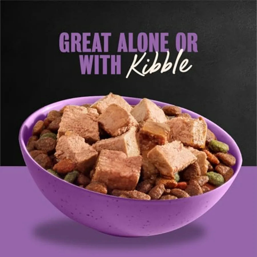 Wet Dog Food Classic Loaf in Sauce Grilled Chicken, Filet Mign, Porterhouse Steak, Beef, Chicken and Liver, and Turkey 3.5 oz.
