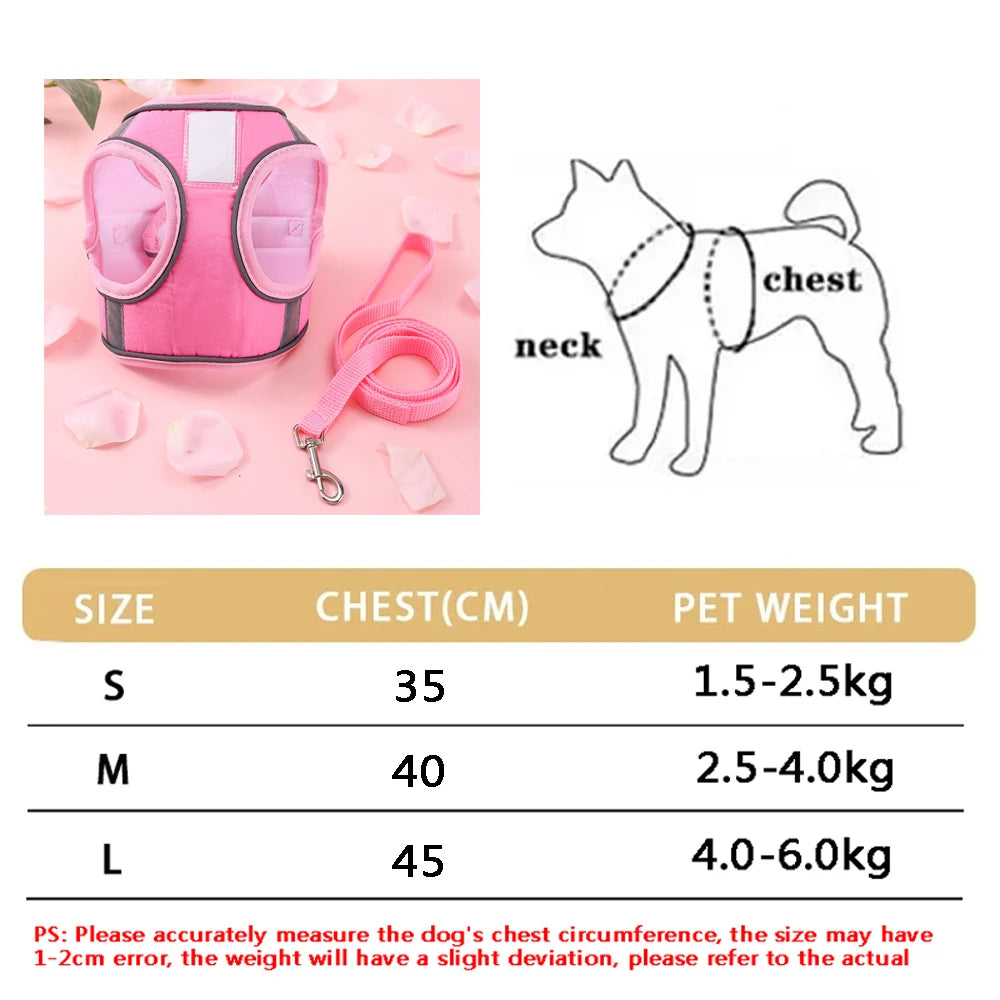 New Breathable Cute Cat Harness Set Butterfly Small Dog Harness Set Walk Outdoors Puppy Chest Vest Leash Accessories