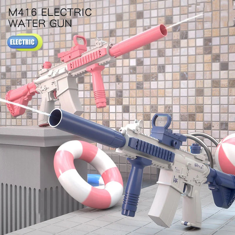 Electric Water Gun, Automatic Squirt Guns with Long Range, with Large Capacity, Water Blasters for Outdoor Summer Fun