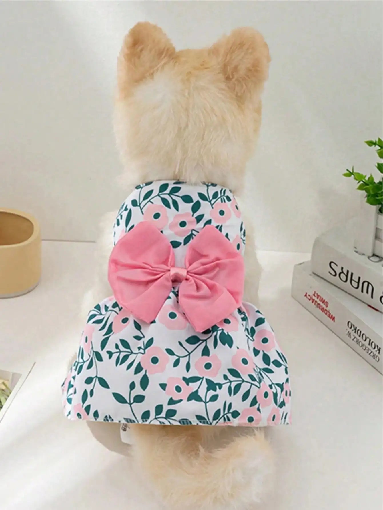 1pc Cute Letter Embroidered Pet Dress For Cats & Dogs, Ruffled Trim Costume For Christmas Party, Holiday Photo Outfit, Birthday Gift, Puppy Kitten Apparel, Festive Pet Clothing, Cute Animal Fashion, Dog Dress For Special Occa