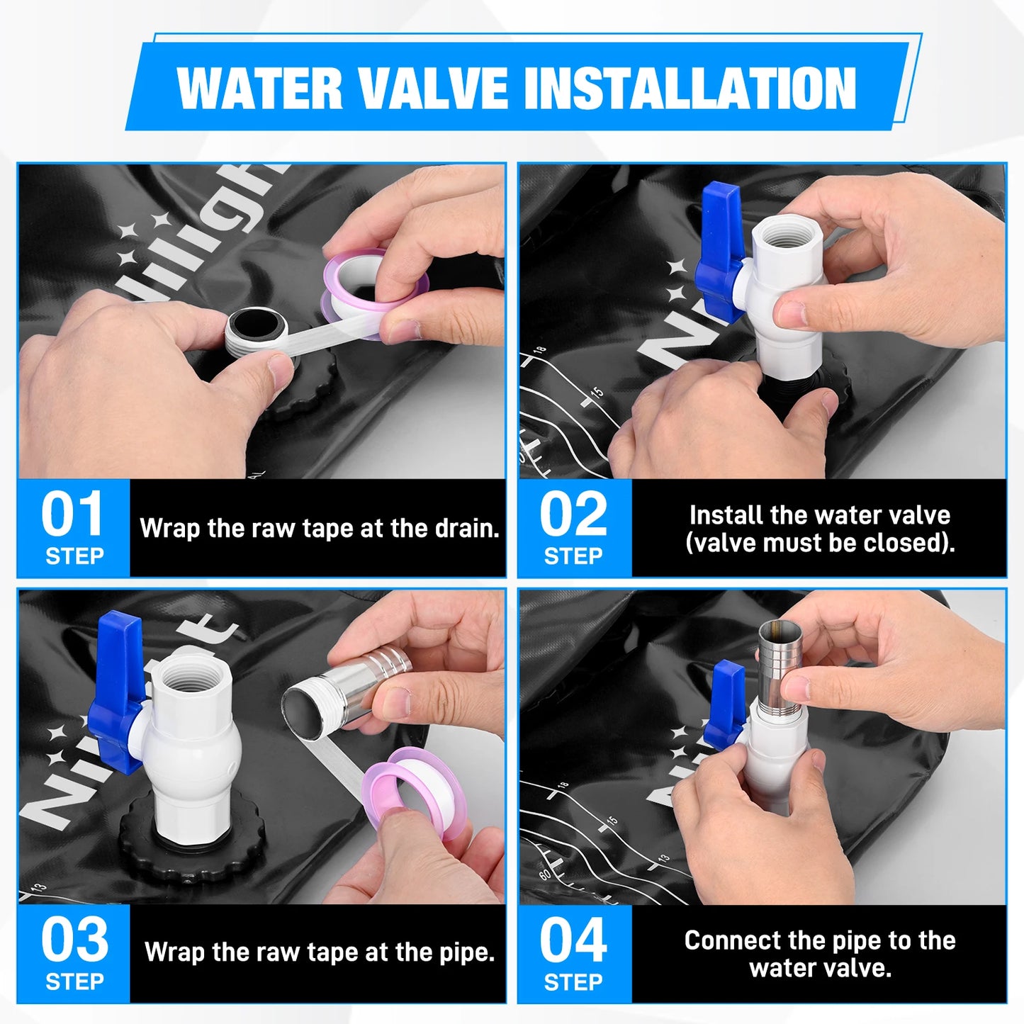 RV Tanks Car Travel 330L Water Storage Bladder RV Potable Water Bladder Tank Camping Hand Wash Holding Tank For Camper Boat
