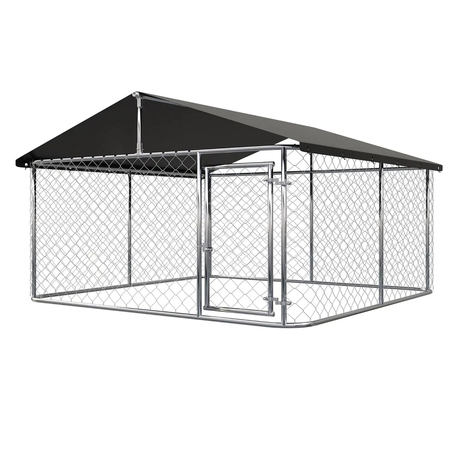 Outdoor Dog Enclosure Heavy Duty Dog Kennel House Mesh Dog Big Cage Pet Kennel Steel Fence with Secure Lock, Customized