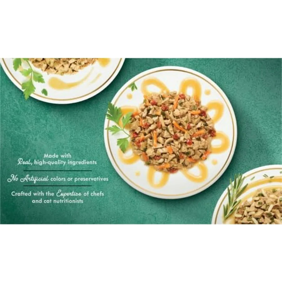 Wet Cat Food Variety Pack, Medleys White Meat Chicken in Sauce Collection - Pack of 12/3 oz. Cans