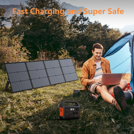 220W 40V Portable Solar Panel Kit 23.5% High Efficiency Folding Solar Charger with MC-4 Output for Power Station Camping