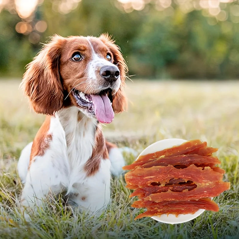 2-Pack (2 x 200g/7.05oz) Chicken Jerky Treats For Small, Medium, Large Dog, Made With Real Pure Chicken - Healthy