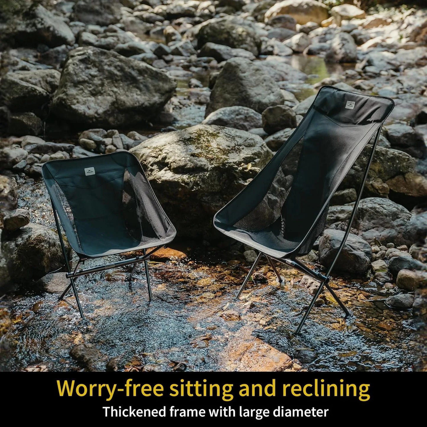 Ultralight Folding Chair L04 150kg Load Capacity for Fishing, Picnic, Outdoor Hiking Moon Chair Portable Relax Chair