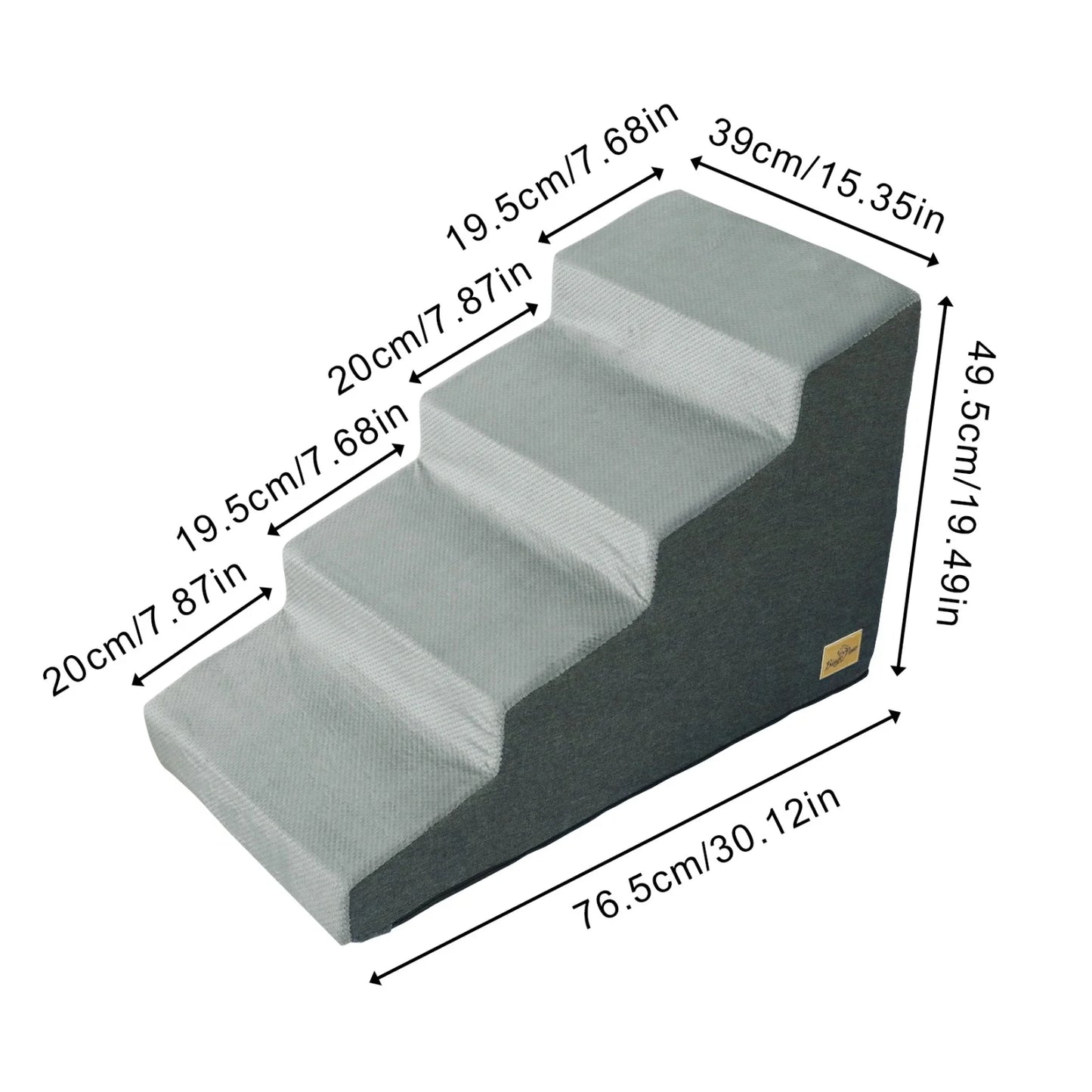3/4/5 Steps High Density Foam Dog Stairs Ramps, for High Beds and Sofa, Non-Slip Pet Steps Sofa Bed Ladder, with Washable Cover