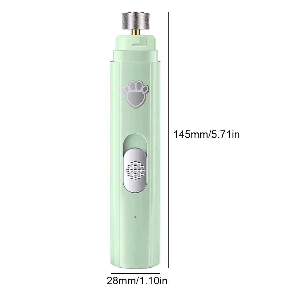 Electric Pet Nail Clipper with Polisher Wheel LED Light Pet Nail Trimmers 500 mAh 2-Speed Paws Nail Cutter for Pet Paws Grooming