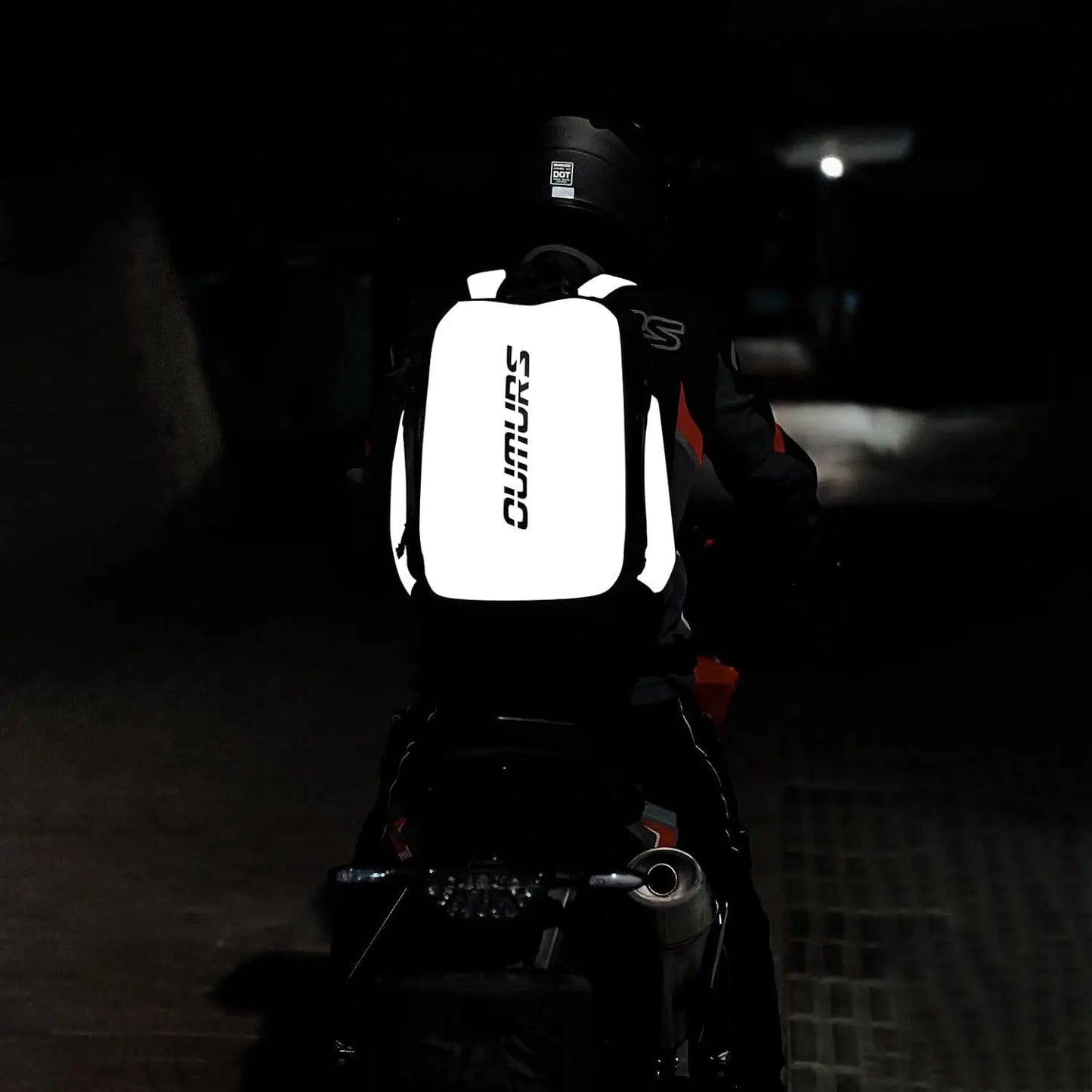 1800D Water-Resistant Laptop Backpack for Motorcycle, Travel, Cycling, Work, Sport, Hiking, Gym, Black