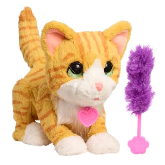 10 Inch Interactive Cat Toy for Ages 4 Up FurReal Bella Biscuit-Making Kitty Soft Fur Material Pink Color Interactive Play Feat