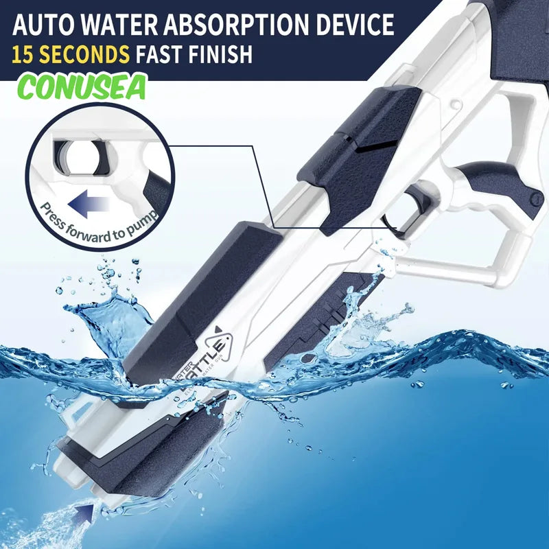 Electric Water Gun Squirt Pistol Space Battle Guns Children Pool Beach Outdoor Party Fight Shooting Toys for Boys Kid Games
