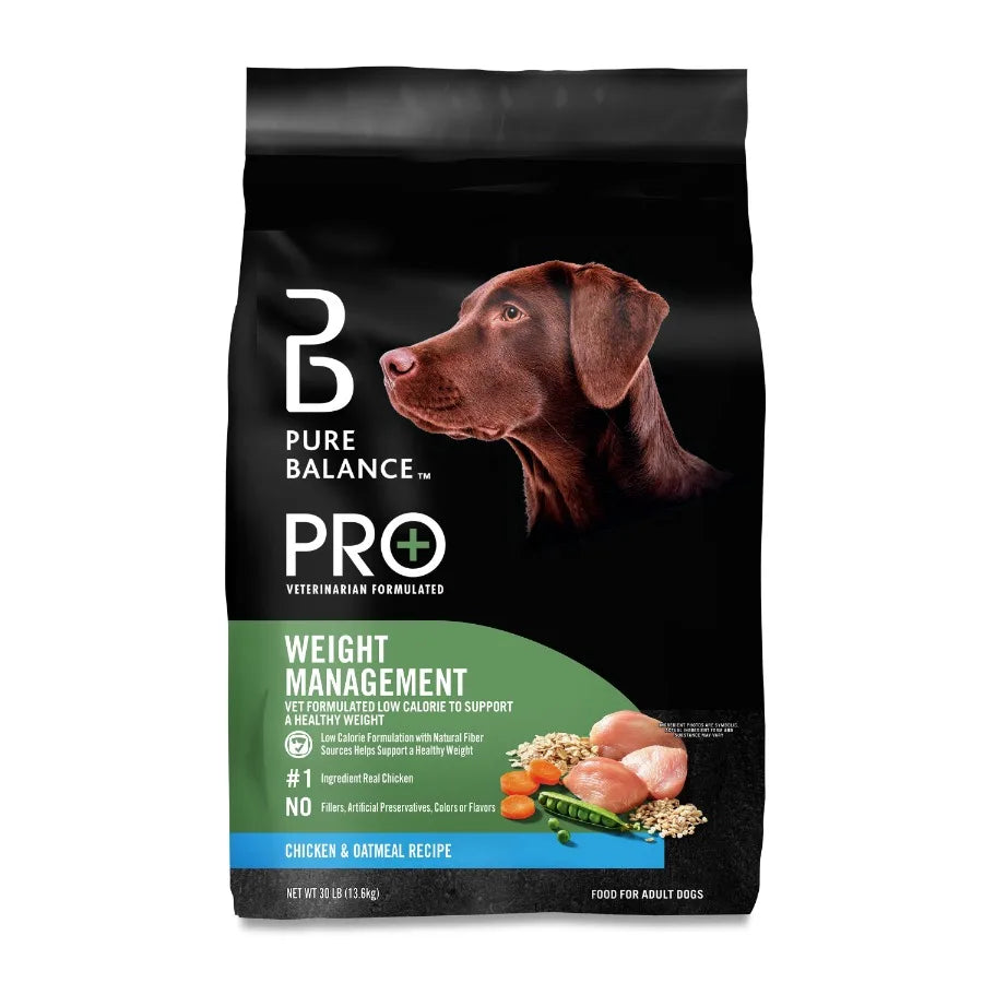 Pro+ Weight Management Chicken and Oatmeal Recipe Dry Dog Food, 30 lbs