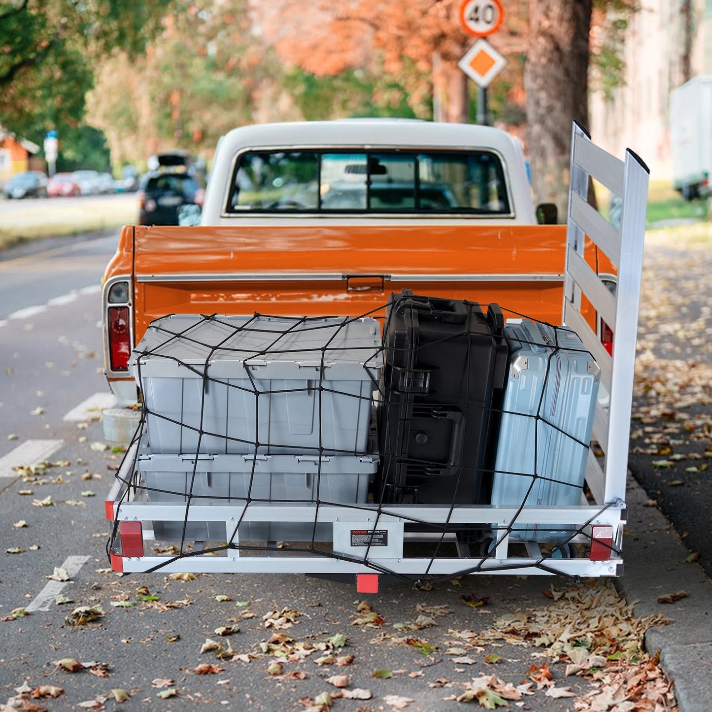 47/53/60 in Hitch Cargo Carrier 400/500lb Capacity Trailer Hitch Mount Aluminum Cargo Basket for Truck Pickup Camping