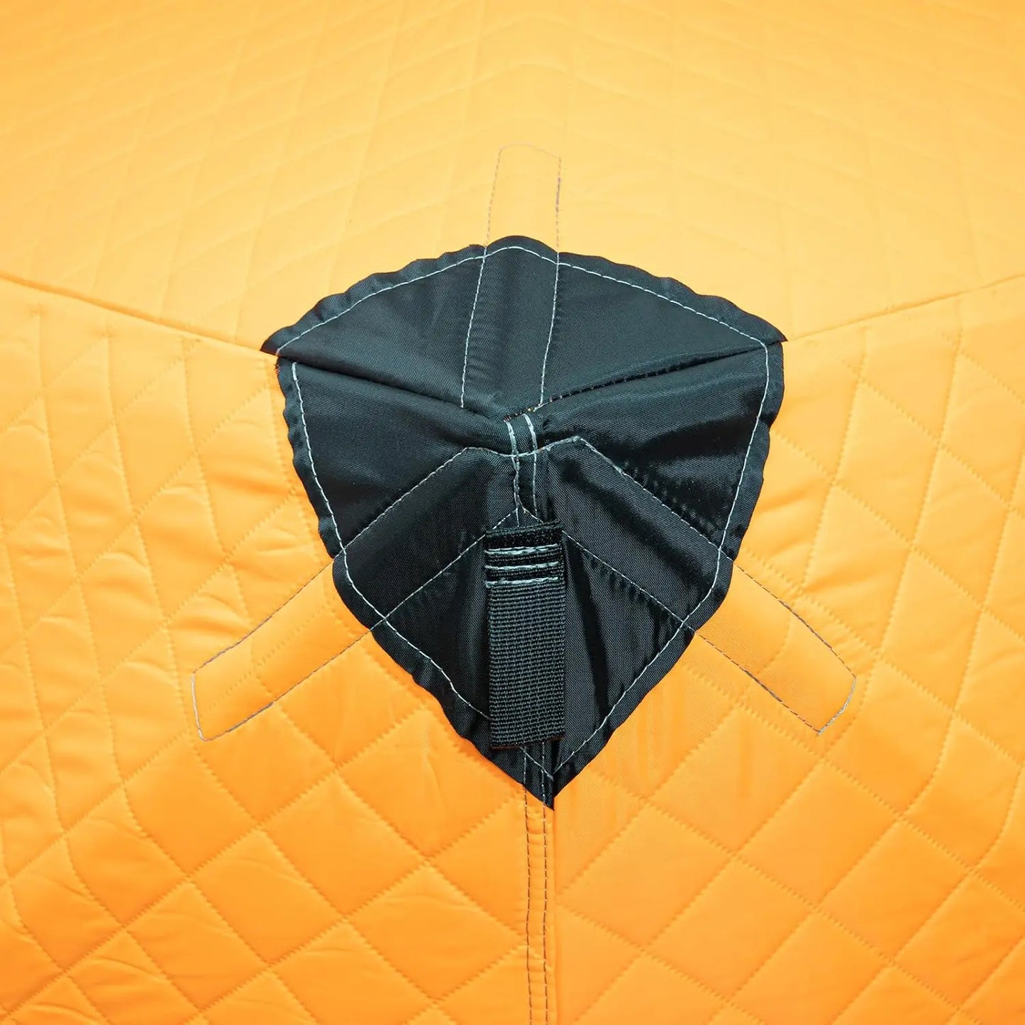 Orange 57" x 57" x 65" Portable Ice Fishing Tent 3-Layer Cotton Insulated Thermal Winter Fishing Shelter 1-2 Person with Ice Anchors