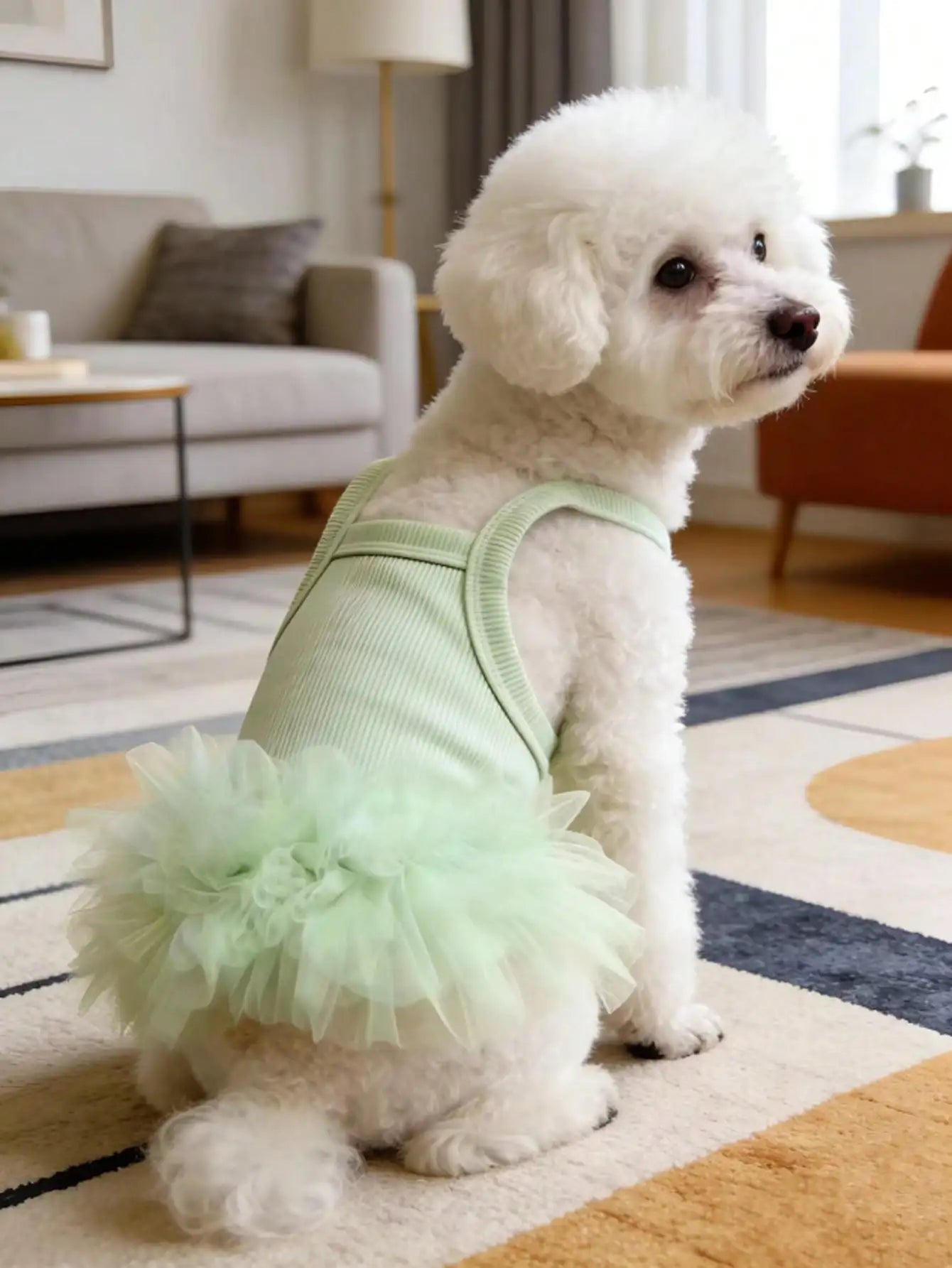 1pc Elegant Ballet Tulle Dress Pet Dog Clothes, Princess Dress Sleeveless Romantic Party Outfit, Suitable For Small Dogs, Cats, Cool Spring/Summer