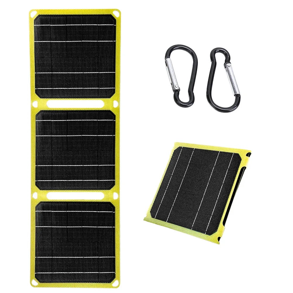 30W/40W 5V Portable Solar Panel Battery Phone Charger Foldable Mobile Power Bank Charger for Cell Phone Power Banks Flashlight
