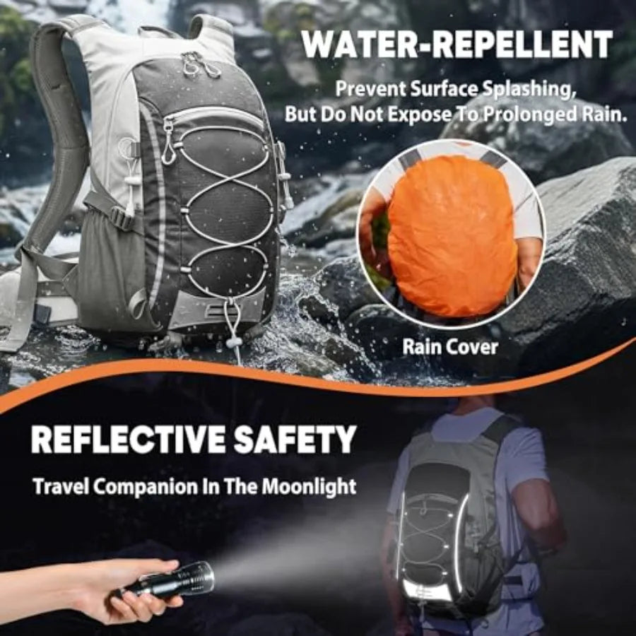 30L Hiking Backpack with Rain Cover Lightweight Hiking Daypack for Travel Camping Outdoors Knapsack for Men Women