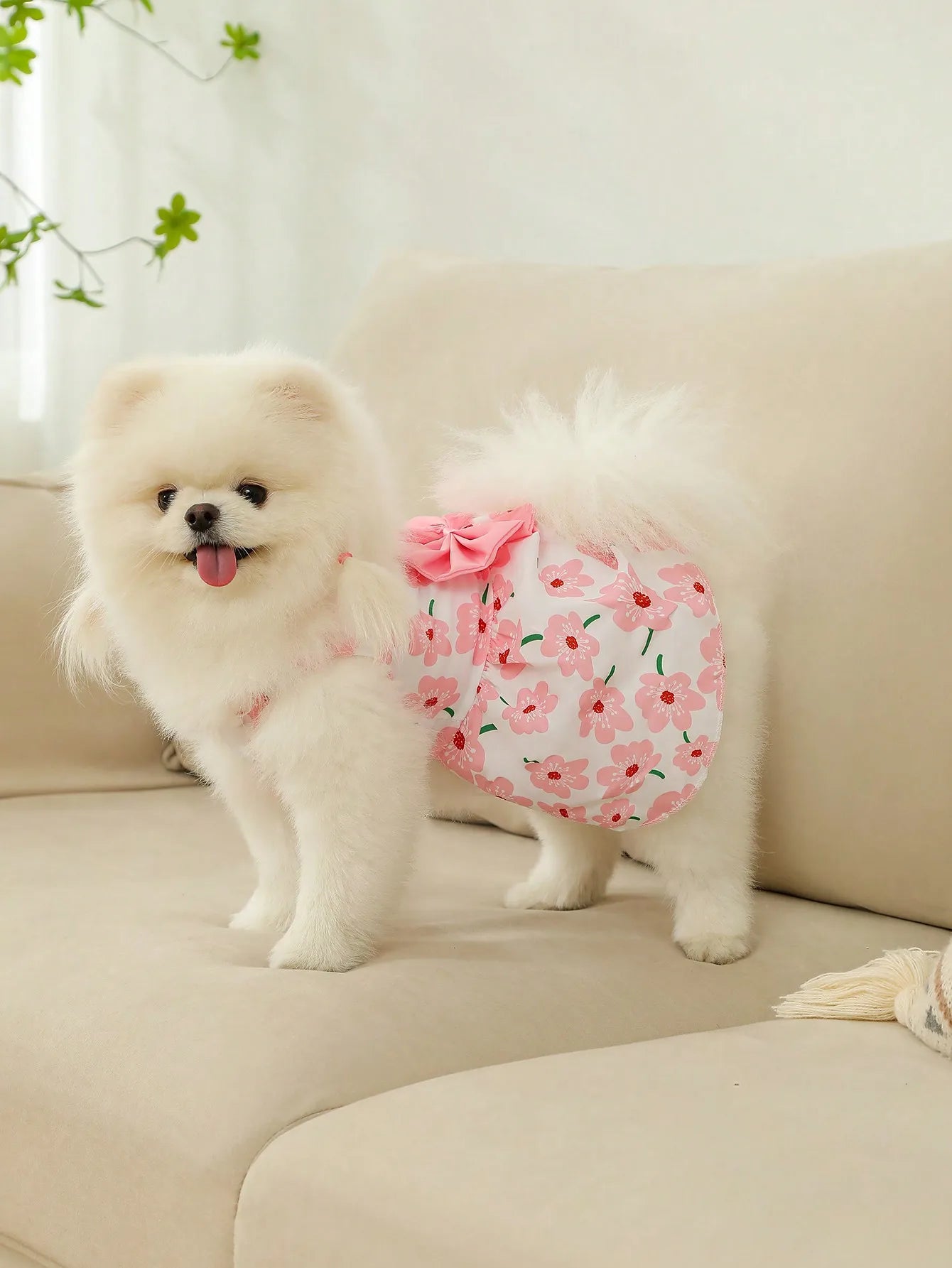 1pc Cute Letter Embroidered Pet Dress For Cats & Dogs, Ruffled Trim Costume For Christmas Party, Holiday Photo Outfit, Birthday Gift, Puppy Kitten Apparel, Festive Pet Clothing, Cute Animal Fashion, Dog Dress For Special Occa