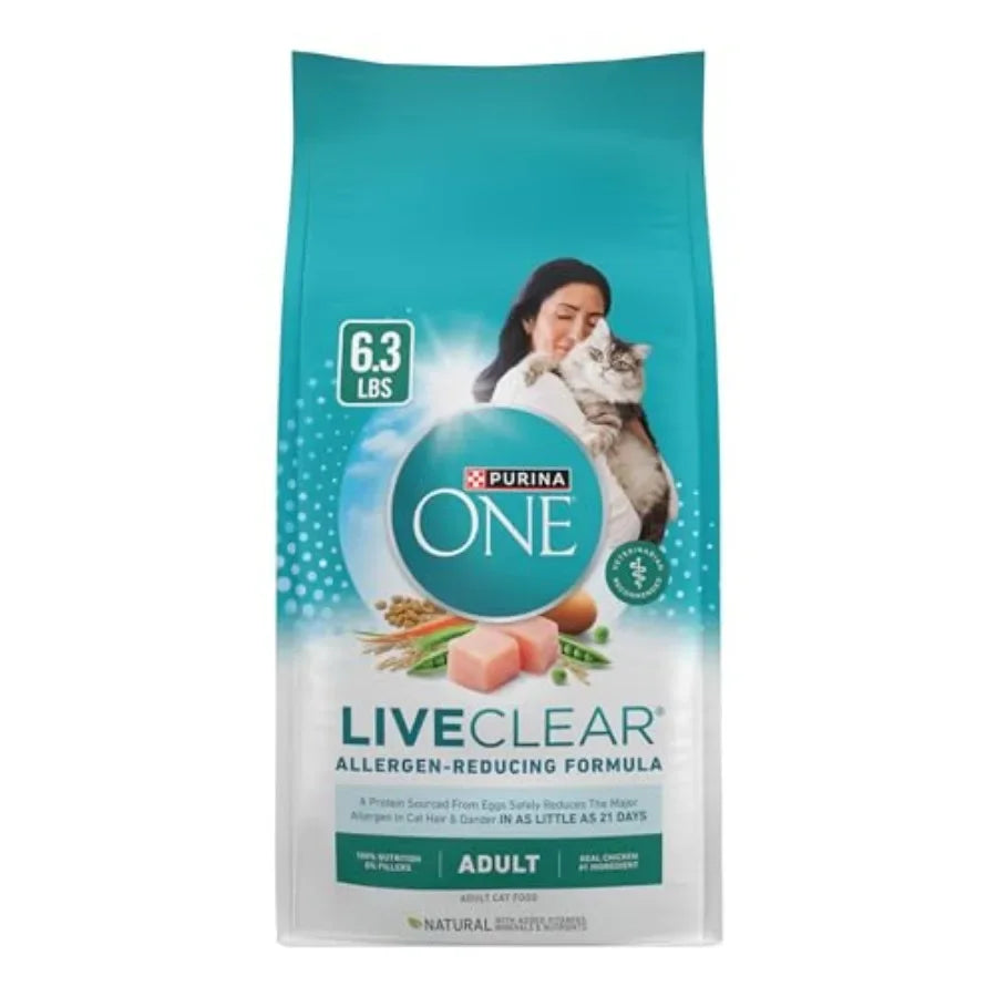 LiveClear Allergen-Reducing Cat Food Dry Formula with Real Chicken As The Number One Ingredient - 6.3 lb. Bag