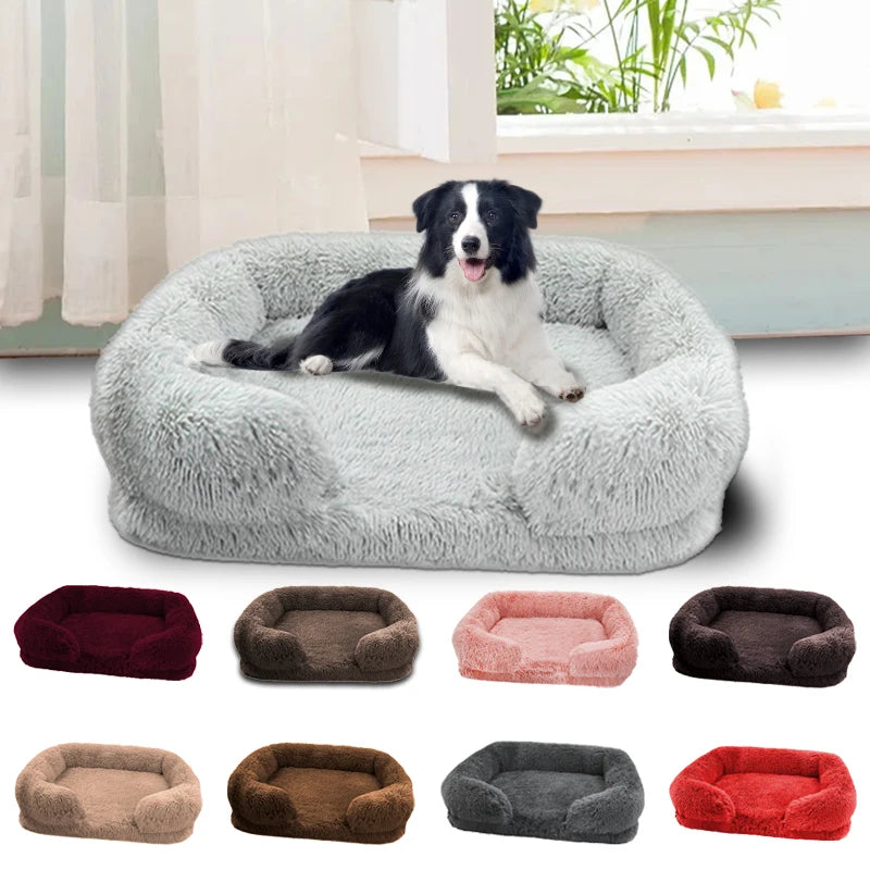 Thickened Orthopedic Dog Bed for Large Dogs - Egg Sponge, Easy to Remove and Wash Plush Cover, Durable Pet Furniture