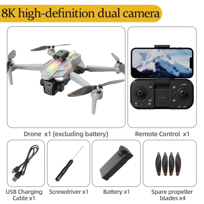 2026 B11 Pro WiFi FPV Drone - Dual 4K/1080P Camera, Wide-Angle HD, Altitude Hold, Foldable Quadcopter RC Helicopter Toy