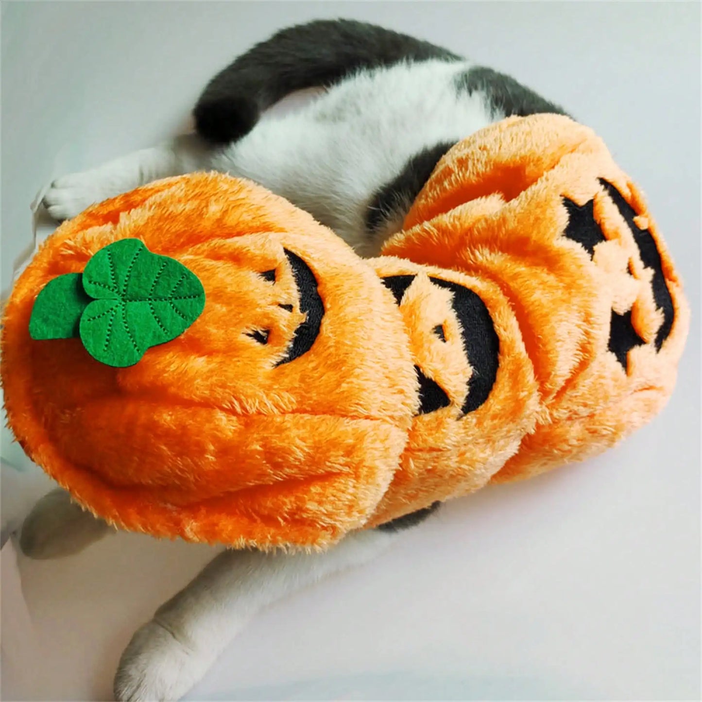 Halloween Pumpkin Costumes For Dogs, Pet Cosplay Clothes Warm Fleece Hoodie