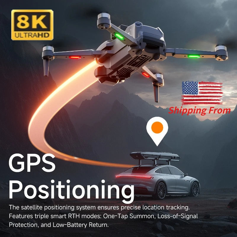 M24 GPS Drone with Gift Delivery 8K Camera 5G FPV Smart Obstacle Avoidance Large Touch Screen Return Home RC Quadcopter Gift Box